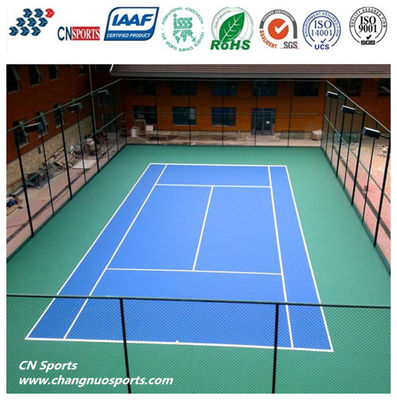7% Impact Absorption Silicon PU Tennis Court Flooring ,Non-Toxic
