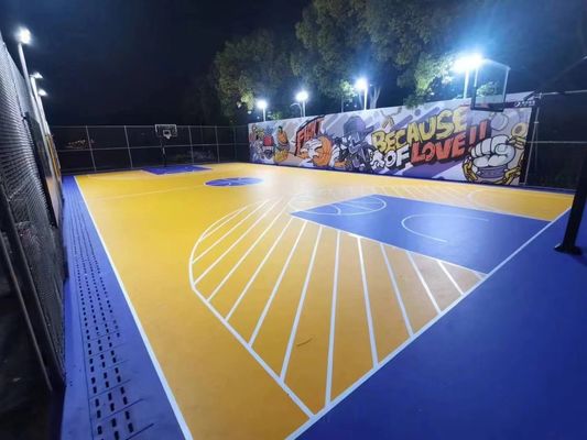 Atletizm sahası Basketbol sahası ve tenis sahası için silikon PU spor zemini